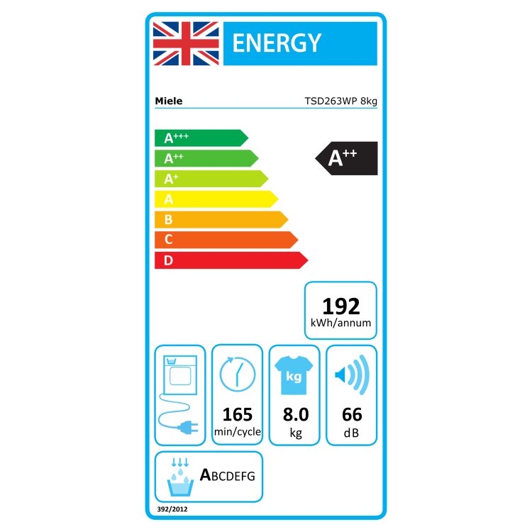 Miele T1 Selection 8kg Heat Pump Tumble Dryer - White