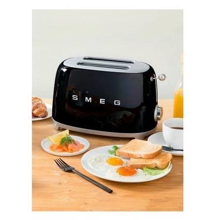 Smeg TSF01BLUK Black Retro 2 Slice Toaster