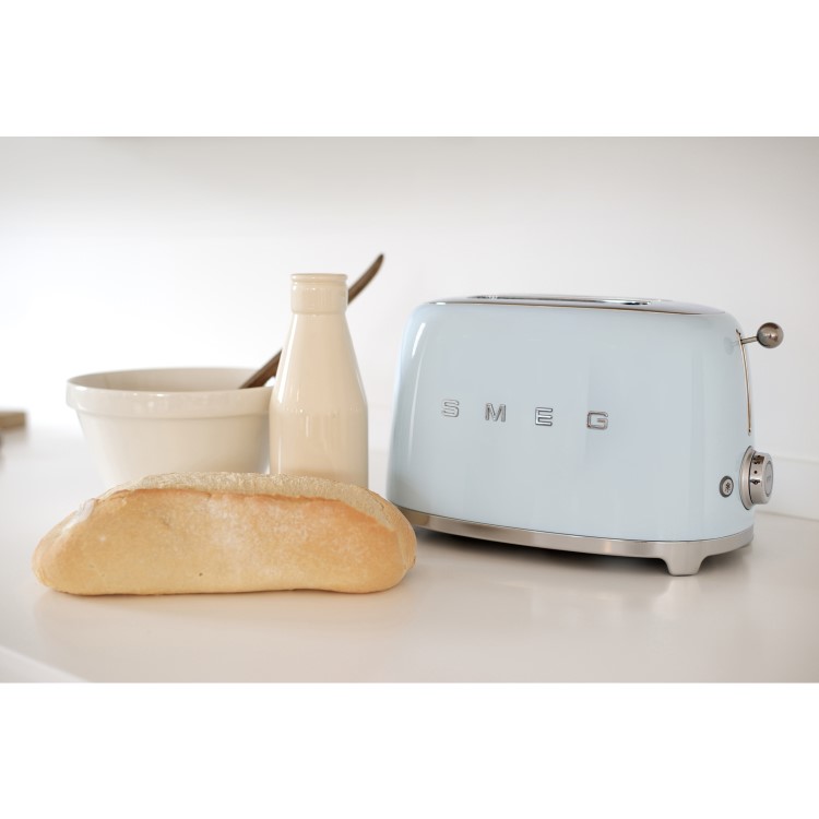 Smeg TSF01PBUK Pastel Blue Retro Style 2 Slice Toaster