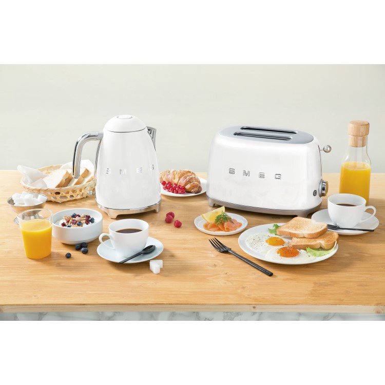 Smeg TSF01WHUK White Retro 2 Slice Toaster