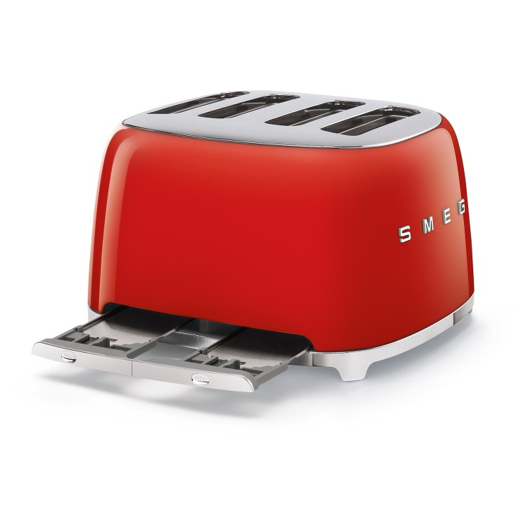 Smeg TSF03RDUK Red Retro 4 Slice Toaster