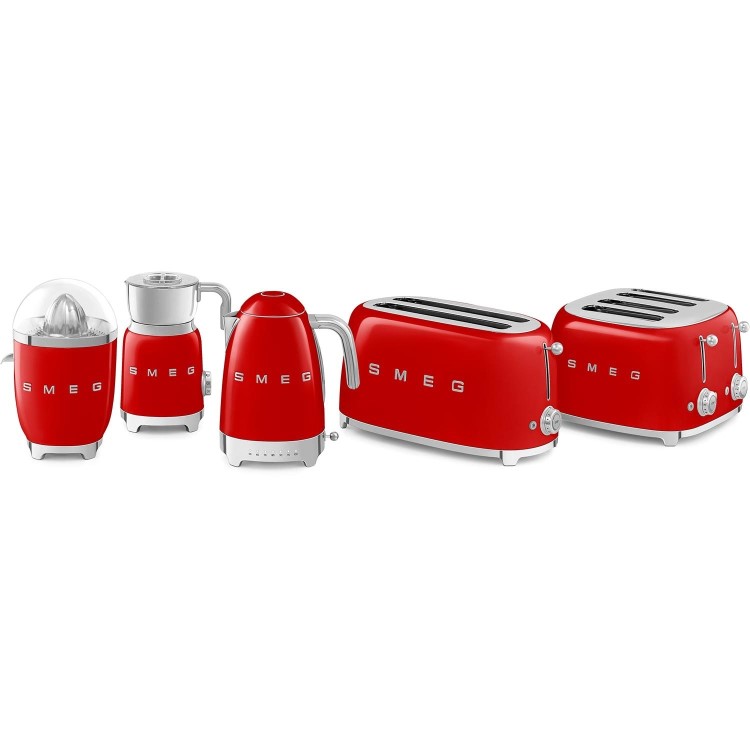 Smeg TSF03RDUK Red Retro 4 Slice Toaster