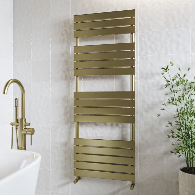 GRADE A2 - Brass Towel Radiator 1600 x 600mm - Tundra