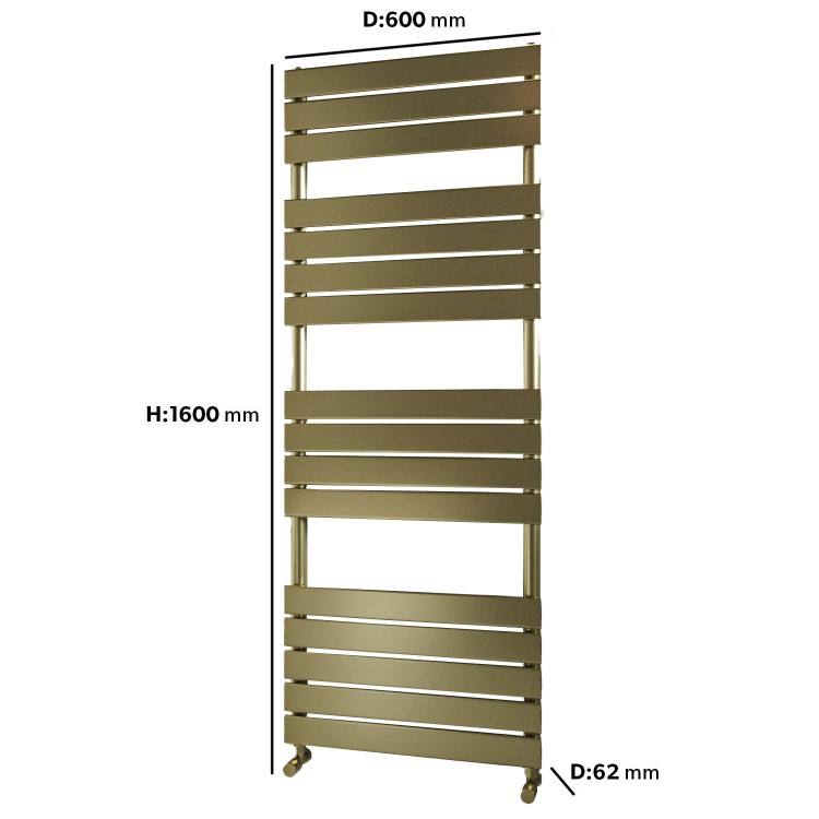 GRADE A2 - Brass Towel Radiator 1600 x 600mm - Tundra