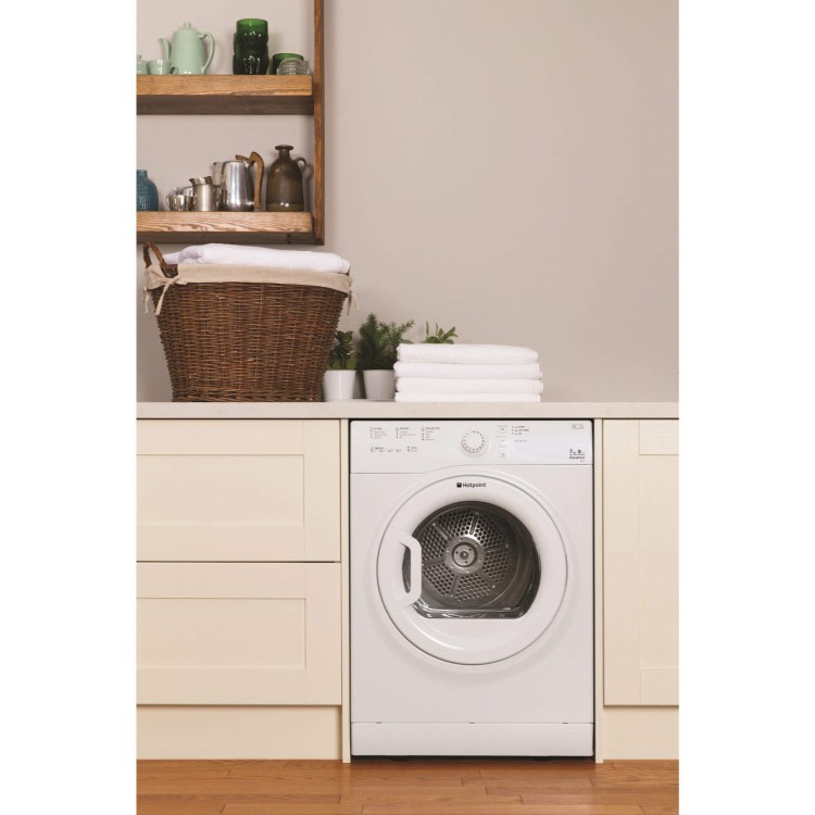 Hotpoint TVFS73BGP 7kg Freestanding Vented Tumble Dryer Polar White