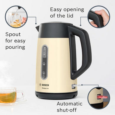 Bosch TWK4P437GB 1.7 Litre Traditional Kettle - Cream