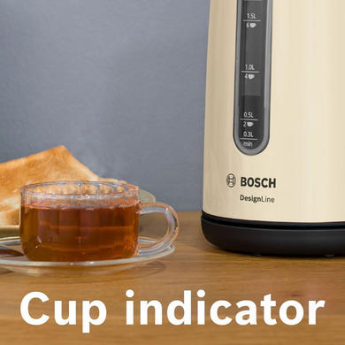 Bosch TWK4P437GB 1.7 Litre Traditional Kettle - Cream