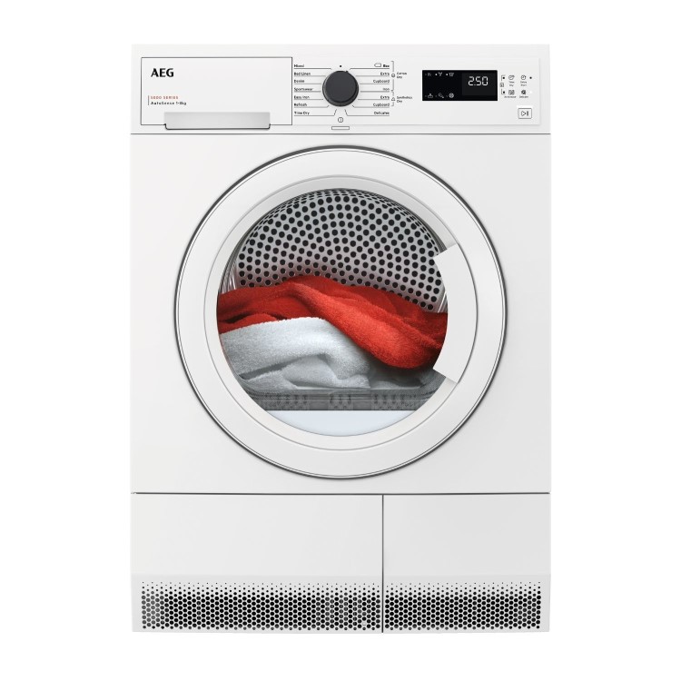 AEG 5000 Series AutoSense&reg; 8kg Heat Pump Tumble Dryer - White