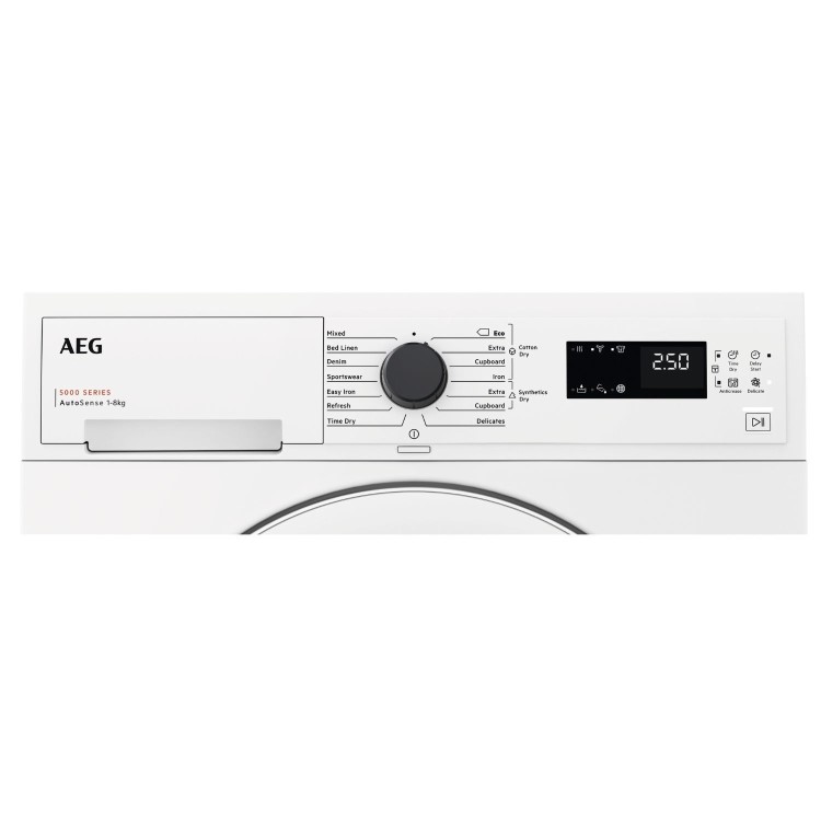 AEG 5000 Series AutoSense&reg; 8kg Heat Pump Tumble Dryer - White