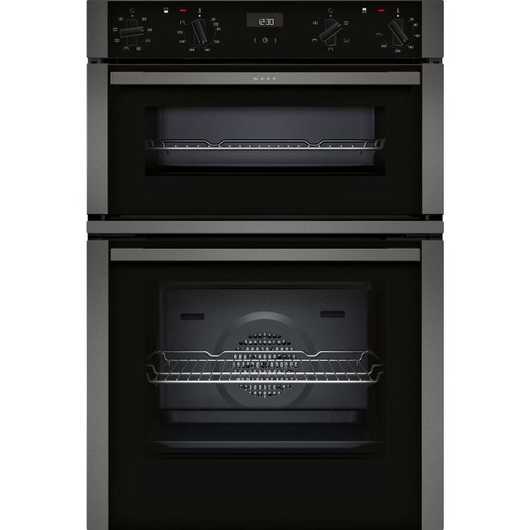 Refurbished Neff N50 U1ACE2HG0B 60cm Double Built In Electric Oven Graphite