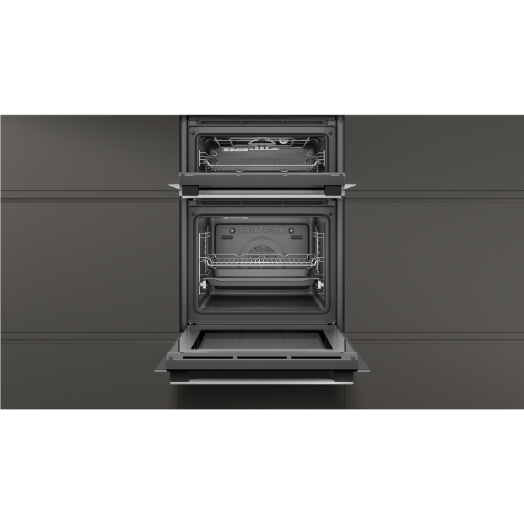 Neff N50 Electric Built In Double Oven with Catalytic Cleaning & Meat Probe - Stainless Steel