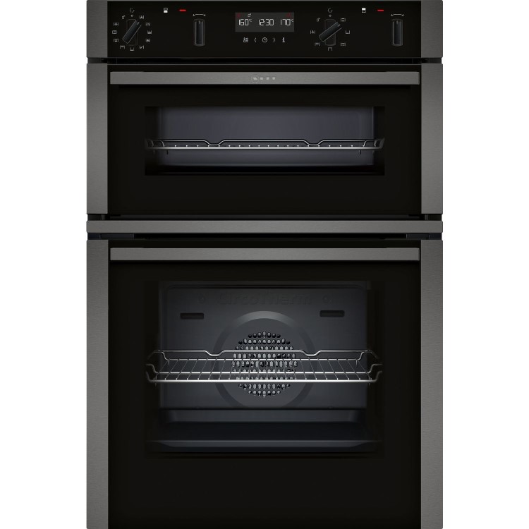 Refurbished Neff N50 U2ACM7HG0B 60cm Double Built In Electric Oven Grey