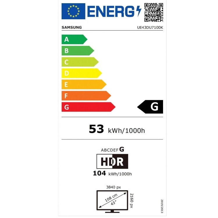 Samsung Crystal DU7100 43 inch Smart 4K Ultra HD LED TV