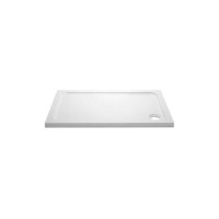 1500x900mm White Acrylic Capped Stone Resin Rectangular Shower Tray - Pearl