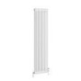 Reggio White Vertical Double Column Traditional Radiator 1800x470mm 4399 BTU - Cast Iron Style