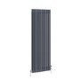 Reggio Anthracite Vertical Double Column Traditional Radiator 1500x560mm 4458 BTU - Cast Iron Style