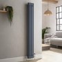 Reggio Anthracite Vertical Double Column Traditional Radiator 1500x200mm 1486 BTU - Cast Iron Style