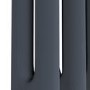 Reggio Anthracite Vertical Double Column Traditional Radiator 1500x380mm 2972 BTU - Cast Iron Style