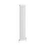 Reggio White Vertical Double Column Traditional Radiator 1800x380mm 3519 BTU - Cast Iron Style