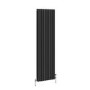 Reggio Midnight Black Vertical Triple Column Traditional Radiator 1500x470mm 4688 BTU - Cast Iron Style