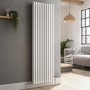 Reggio White Vertical Triple Column Traditional Radiator 1500x470mm 4688 BTU - Cast Iron Style