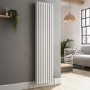 Reggio White Vertical Triple Column Traditional Radiator 1500x380mm 3751 BTU - Cast Iron Style