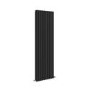 Sorrento Midnight Black Vertical Oval Designer Radiator 1800x590mm Double Panel 6229 BTU