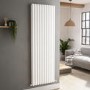 Sorrento White Vertical Oval Designer Radiator 1800x590mm Double Panel 6229 BTU