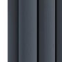 Sorrento Anthracite Vertical Oval Designer Radiator 1600x236mm Double Panel 2234 BTU