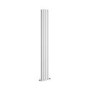 Sorrento White Vertical Oval Designer Radiator 1800x236mm Double Panel 2491 BTU