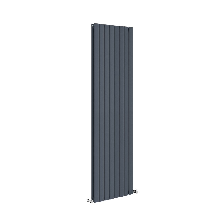 Riace Anthracite Vertical Flat Designer Radiator 1800x544mm Double Panel 5557 BTU