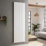 Riace White Vertical Flat Designer Radiator 1800x544mm Double Panel 5557 BTU