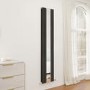 Specchio Midnight Black Vertical Flat Designer Radiator with Mirror 1800x385mm Double Panel 3541 BTU