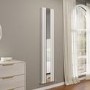 Specchio White Vertical Flat Mirror Designer Radiator 1800x385mm Double Panel 3541 BTU