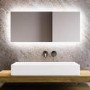 Rectangular Backlit Heated Bathroom Mirror with Lights – 900 x 420mm - Vela