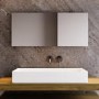 Rectangular Backlit Heated Bathroom Mirror with Lights – 900 x 420mm - Vela