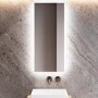 Rectangular Backlit Heated Bathroom Mirror with Lights – 900 x 420mm - Vela