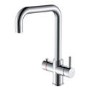 Chrome 3 in 1 Square Spout Boiling Water Tap- Pronto Vesta