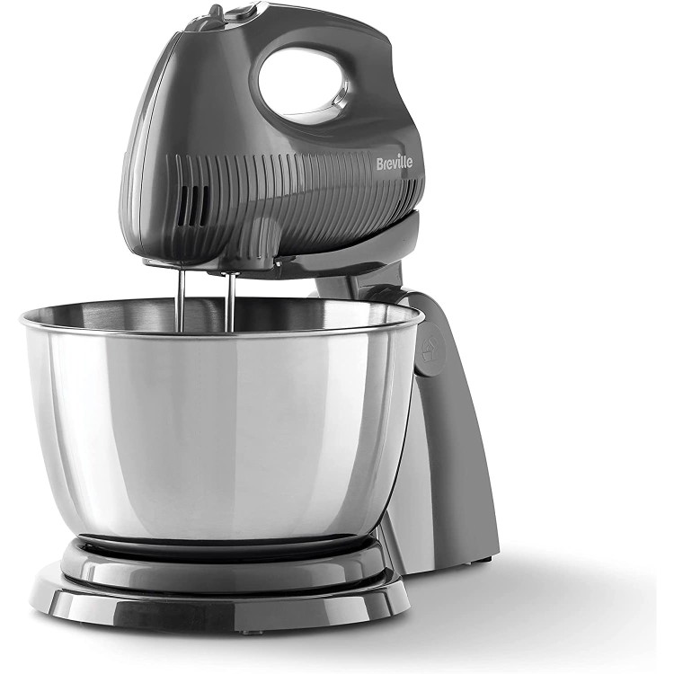 Breville Flow Stand Mixer with Detachable Hand Mixer and 3.5L Bowl in Grey