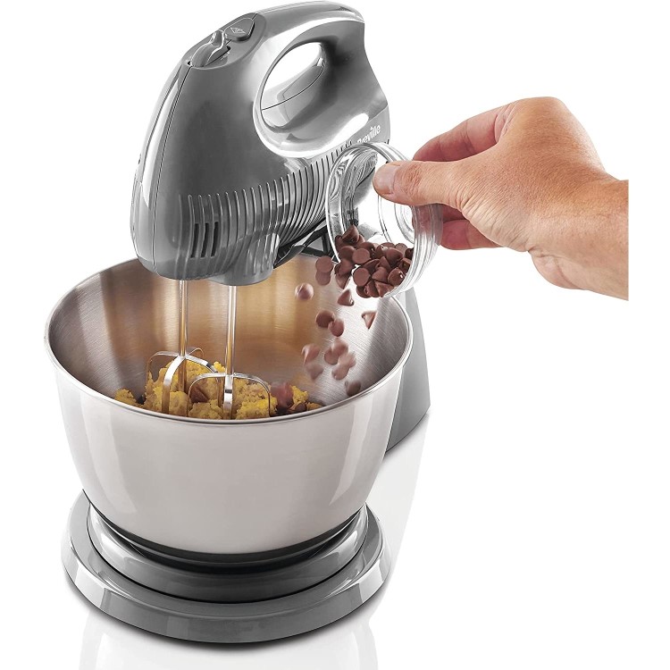 Breville Flow Stand Mixer with Detachable Hand Mixer and 3.5L Bowl in Grey