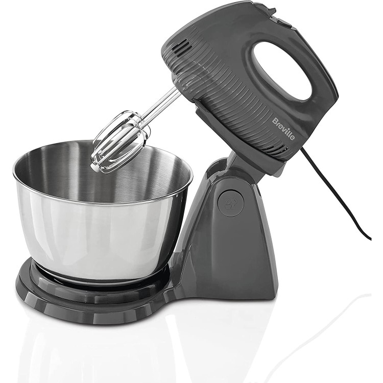 Breville Flow Stand Mixer with Detachable Hand Mixer and 3.5L Bowl in Grey