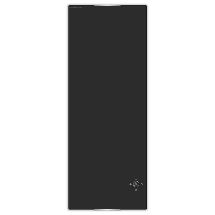 electriq 1200W Smart Wall Mounted Designer Glass Heater with Towel Rails - Black