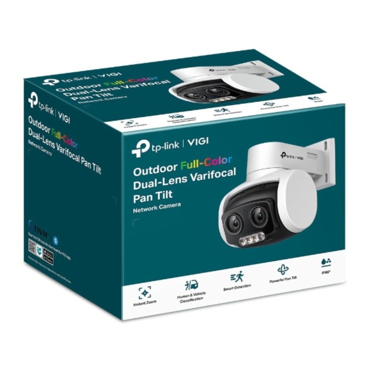 TP-Link 4MP Outdoor Full-Color Dual-Lens Varifocal Pan Tilt Network Camera