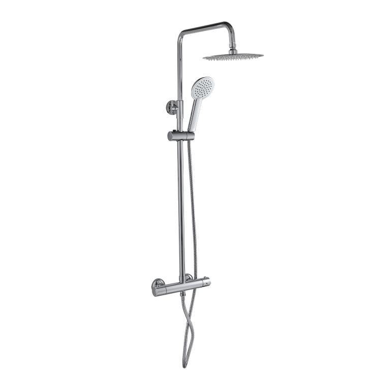 Chrome Shower Bath and Basin Tap Set - Arissa