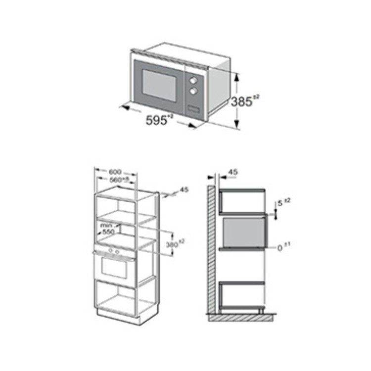 CDA Built-In Microwave - Black