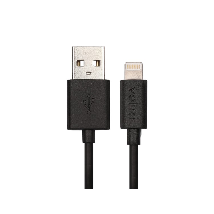 Veho Pebble 1m Apple MFi Lightning Cable - Black