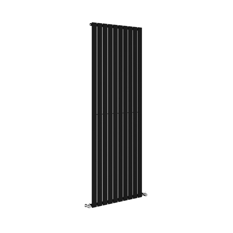 Riace Midnight Black Vertical Flat Designer Radiator 1800x680mm Single Panel 4509 BTU