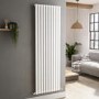 Sorrento White Vertical Oval Designer Radiator 1800x590mm Single Panel 4216 BTU