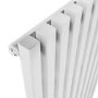 Ravello White Vertical Square Designer Radiator 1800x450mm Single Panel 3618 BTU