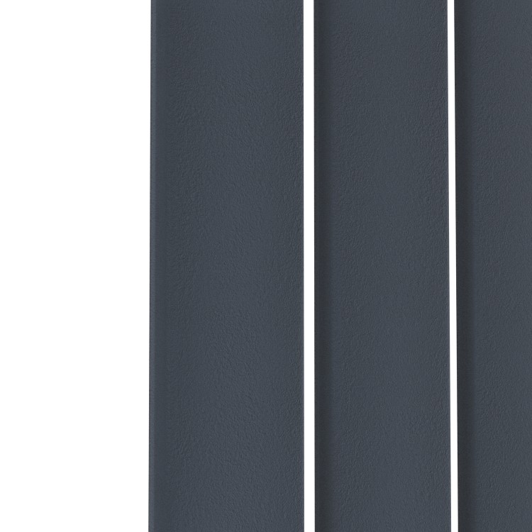 Riace Anthracite Vertical Flat Designer Radiator 1600x272mm Single Panel 1628 BTU